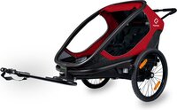 Hamax Outback Fietstrailer incl. Fietsarm & Kinderwagenwiel, rood/zwart