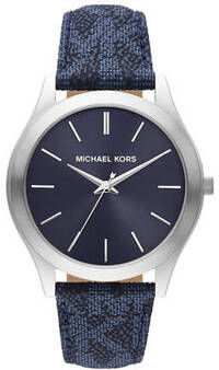Michael Kors Michael Kors horloge MK8907 Slim Runway donkerblauw