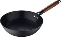 MasterPro Odin braadpannen en woks-set van geperst ijzer, 24 cm met versterkte keramische antiaanbaklaag, ergonomische handgreep, inductiekookplaat, niet giftig